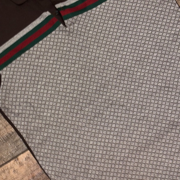 FREE SHIPPING Gucci Piquet Monogram Polo Style Shirt - Picture 6 of 6